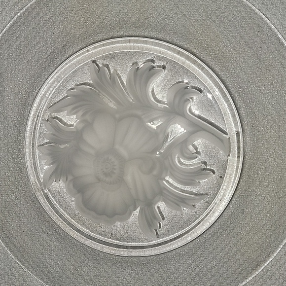 Vintage Jeannette Glass 8 1/2 inch Sandwich Plate with Cup and Saucer - Picture 3 of 8